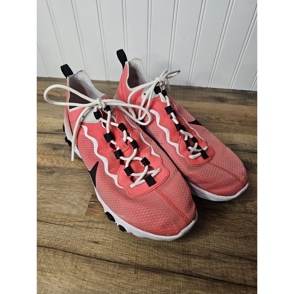 Nike React Element 55 SE Ember Glow Light Bone White Black Men Sz 9.5 CI3831-800